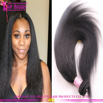 2016 New hot vente produits yaki cheveux raides non transformés indien yaki cheveux